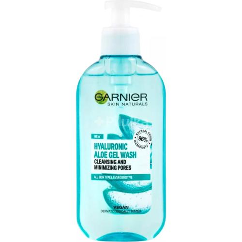 Garnier Skin Naturals Hyaluronic Aloe Gel Wash Gel Καθαρισμού Προσώπου με Αλόη & Υαλουρονικό Οξύ για Όλους τους Τύπους Επιδερμίδας 200ml